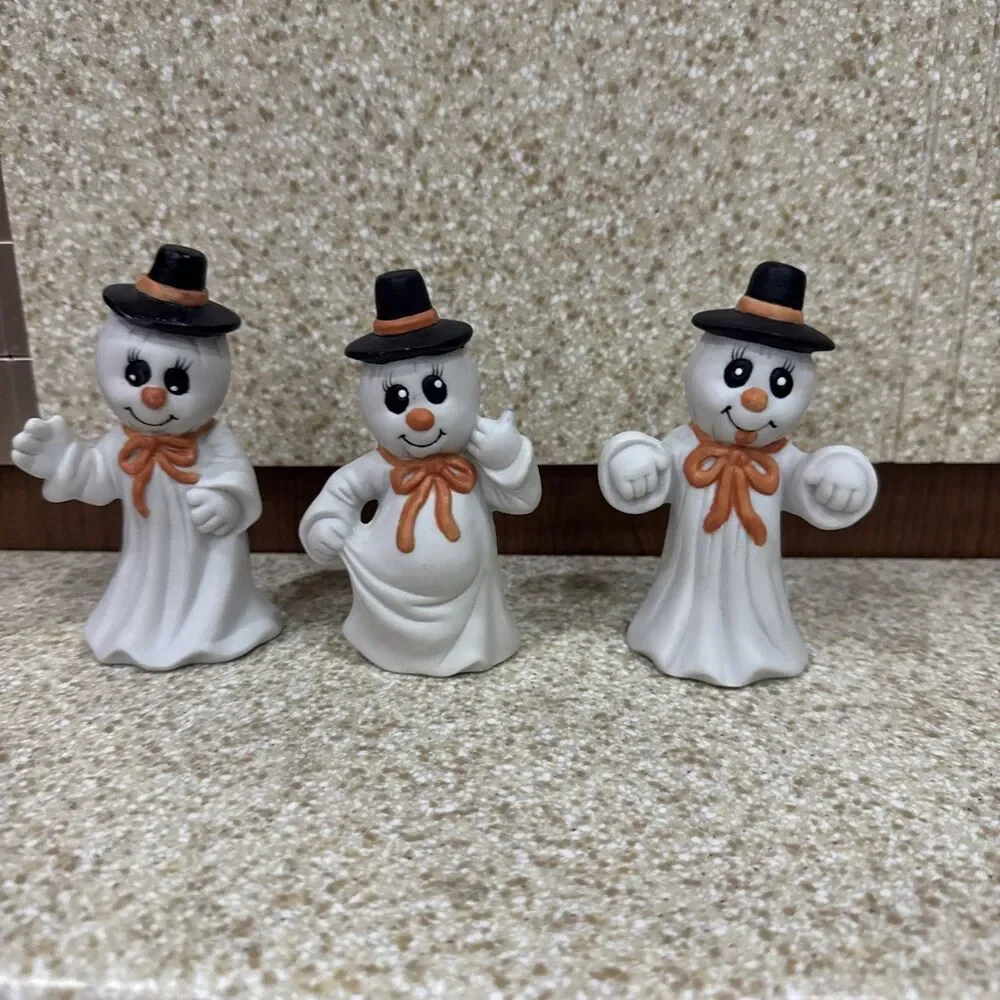 VTG Halloween Set 3 Hand Painted  4